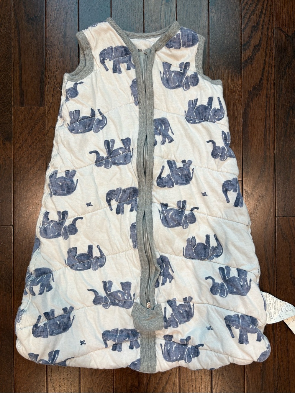 Burt's Bees Baby Organic Cotton Beekeeper Sleep Bag Small 0-6M Elephants